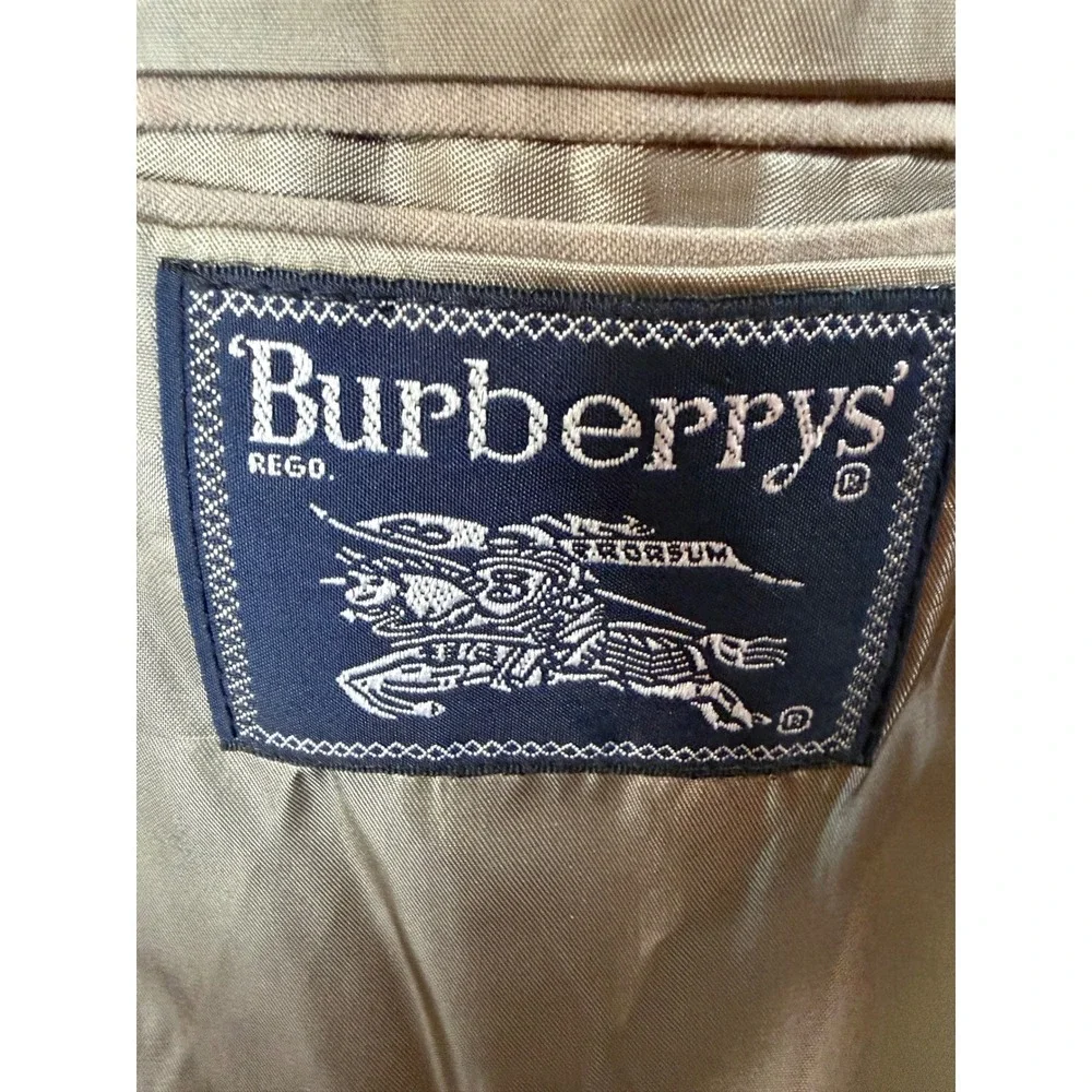 Vintage Burberrys Double Breasted Wool Blazer Men's Tan Taupe‎ Patrick James USA